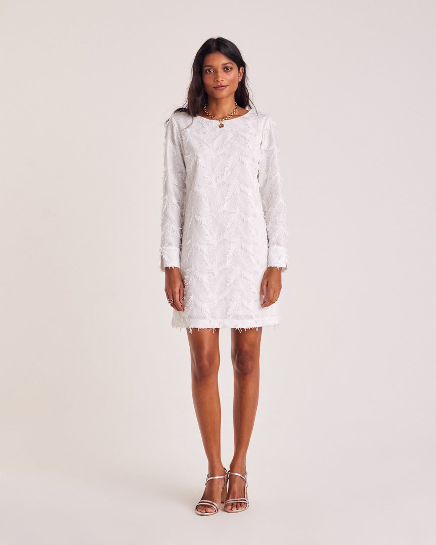 Robe Amada plume blanche