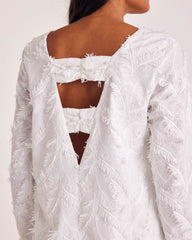 Robe Amada plume blanche