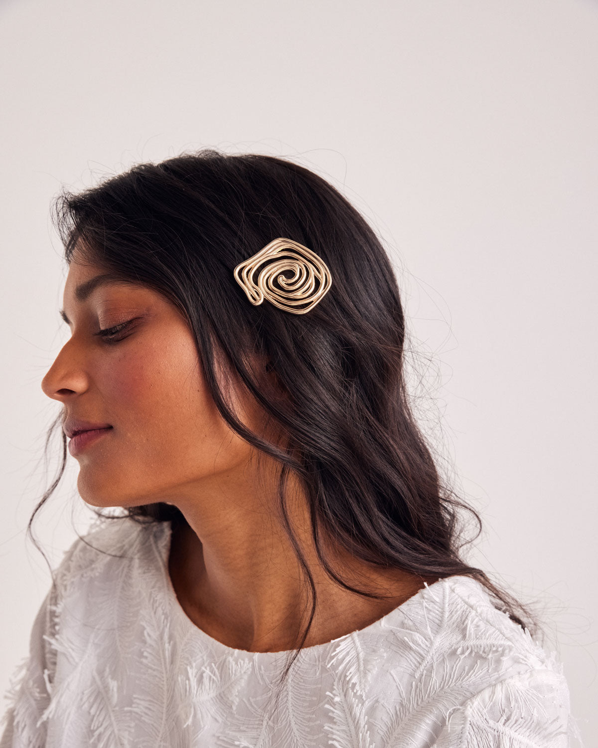 Barrette Aitana doré