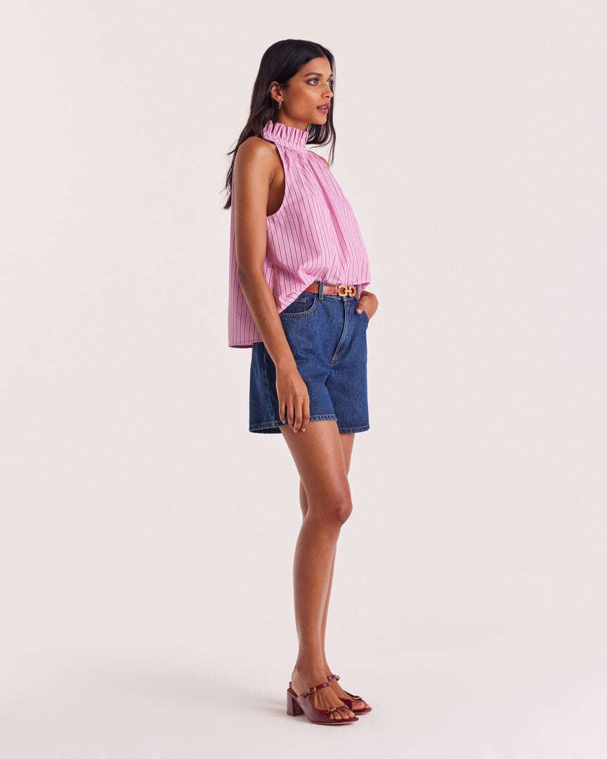 Short Maylone bleu midi