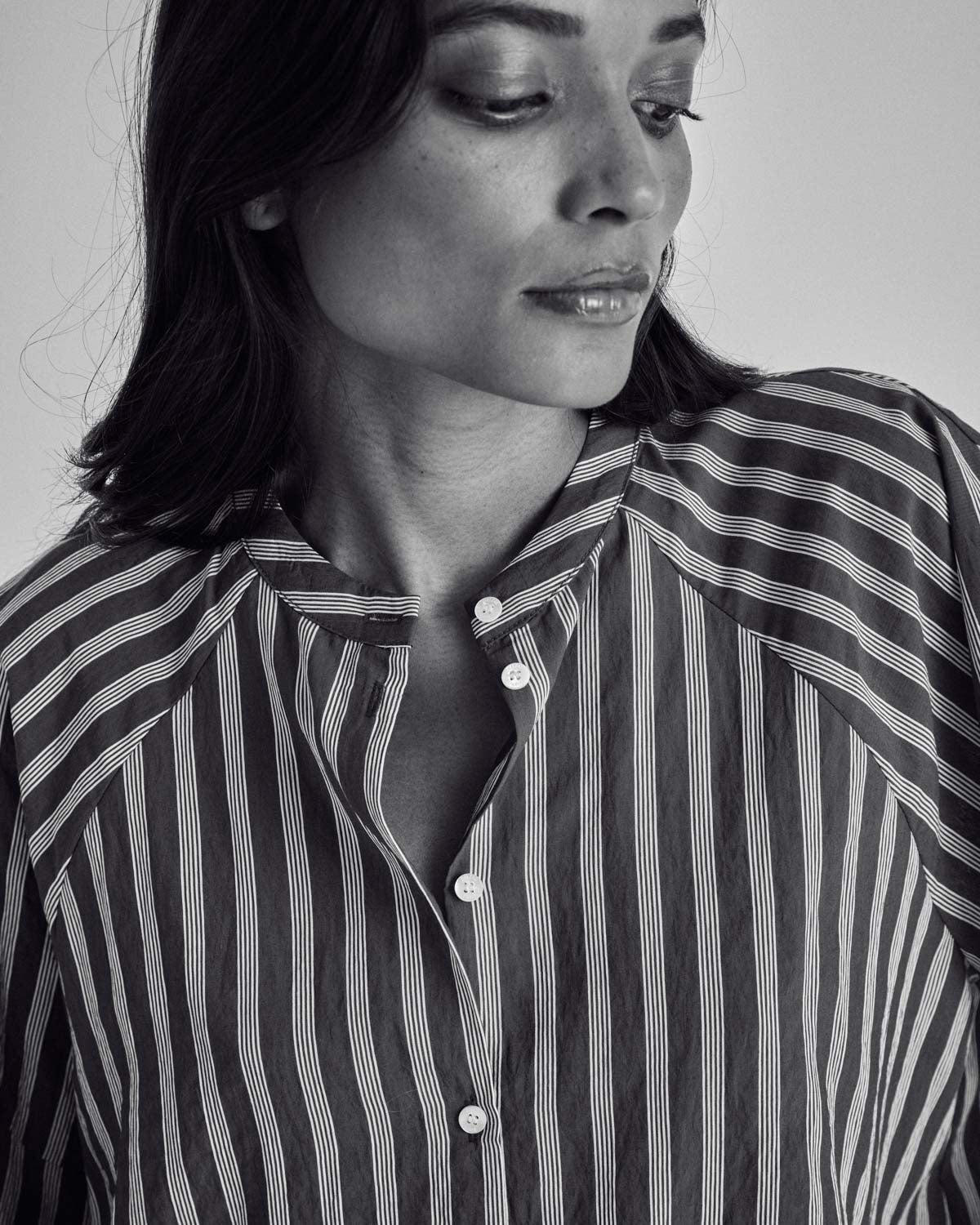 Chemise Joséphine rayures coquelicot et blanc