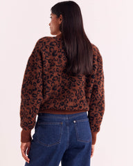 Pull Doudou léopard fauve