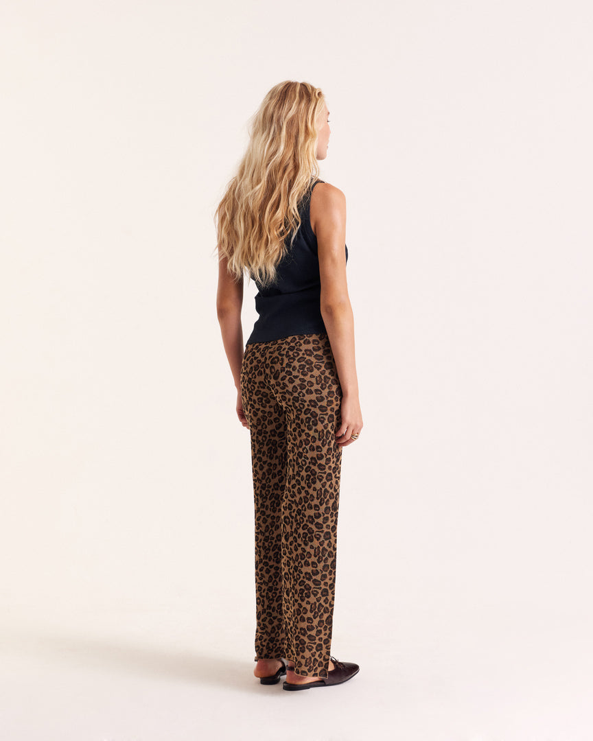 Pantalon Piana léopard irisé
