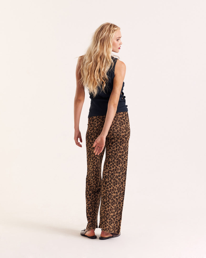 Pantalon Piana léopard irisé