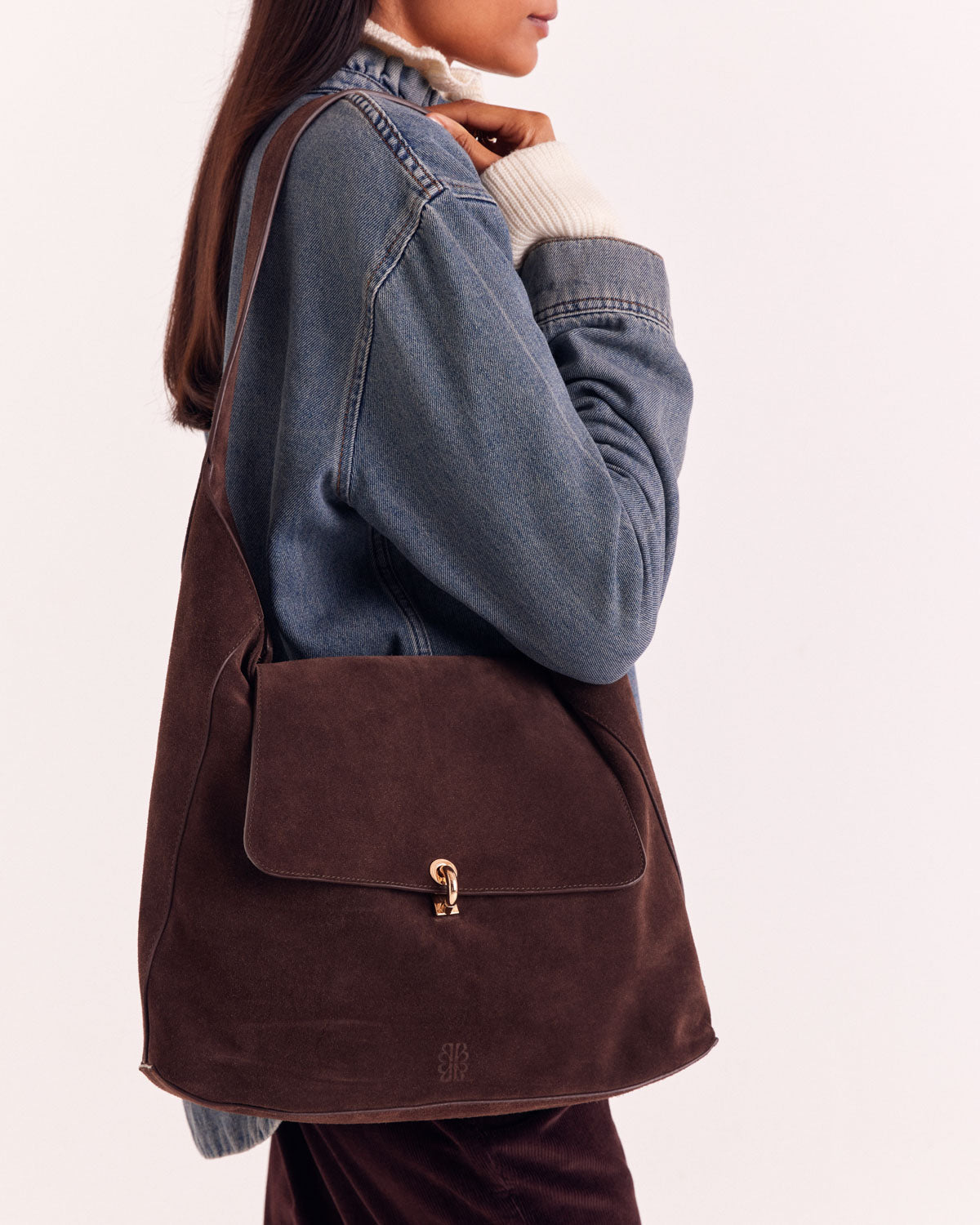 Sac Gala croûte de cuir moka