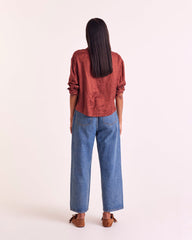 Blouse Gabriel jacquard noisette
