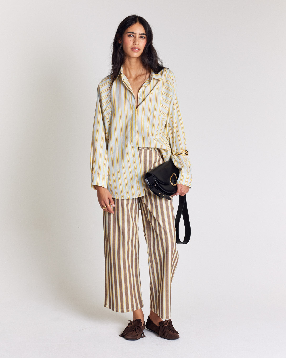 Chemise Eudes rayures bleu et jaune