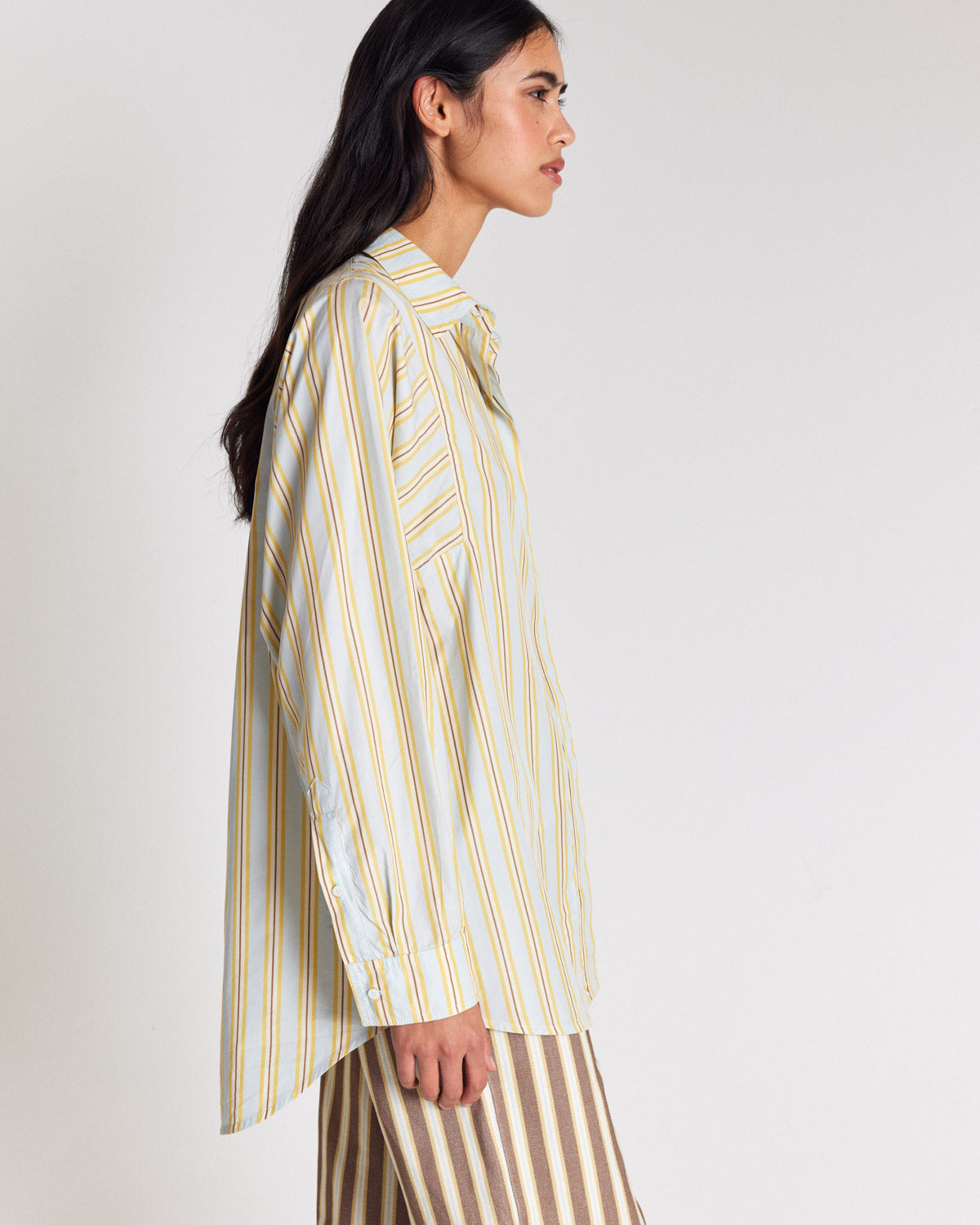 Chemise Eudes rayures bleu et jaune