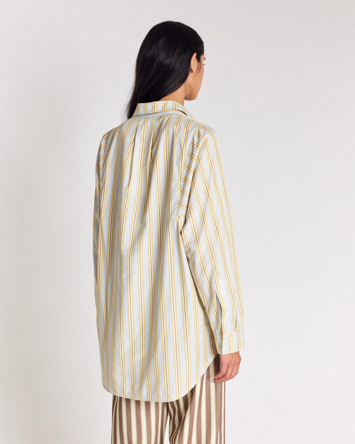 Chemise Eudes rayures bleu et jaune