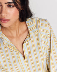 Chemise Eudes rayures bleu et jaune