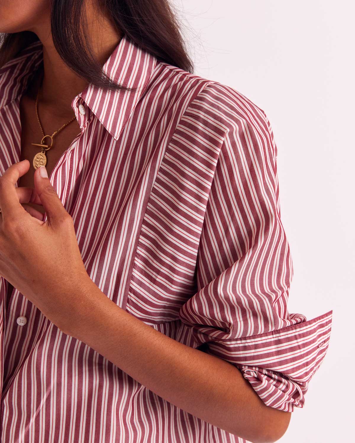 Chemise Eudes rayures rouge et blanc