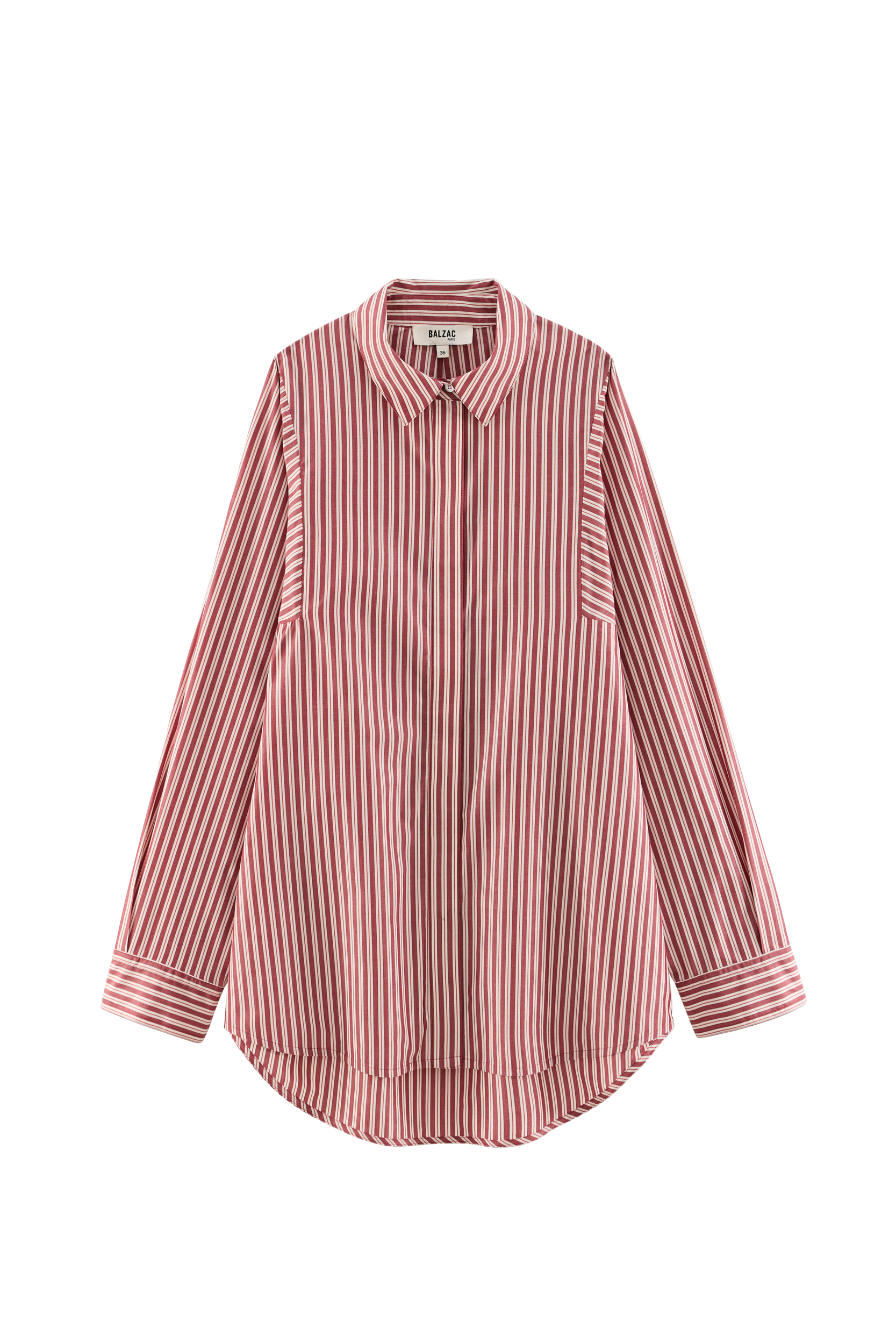 Chemise Eudes rayures rouge et blanc