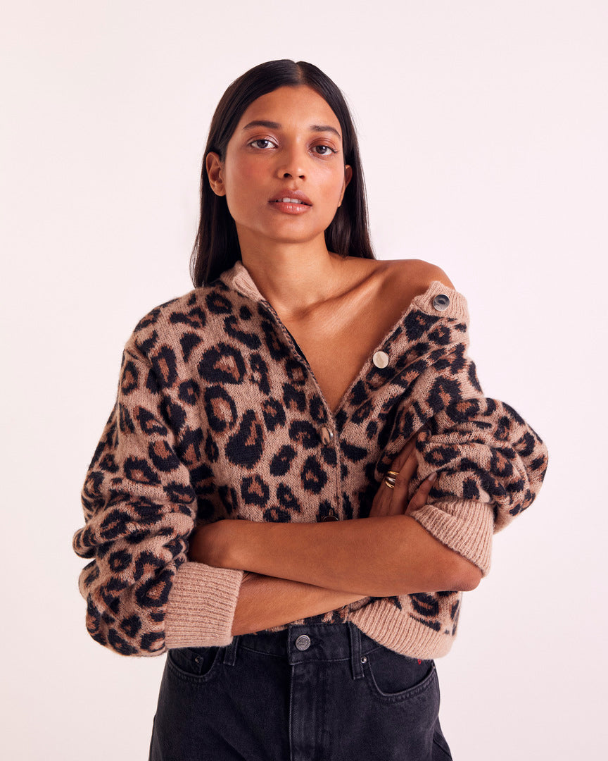 Cardigan Idole léopard