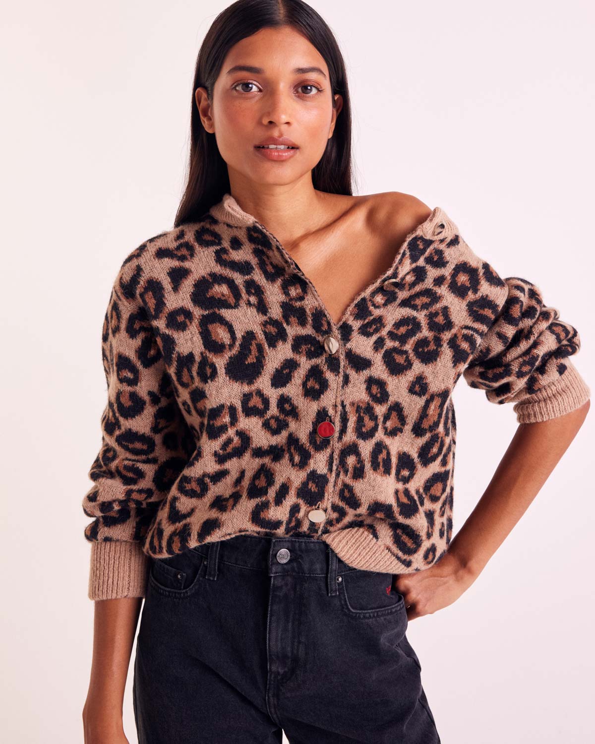 Cardigan Idole léopard