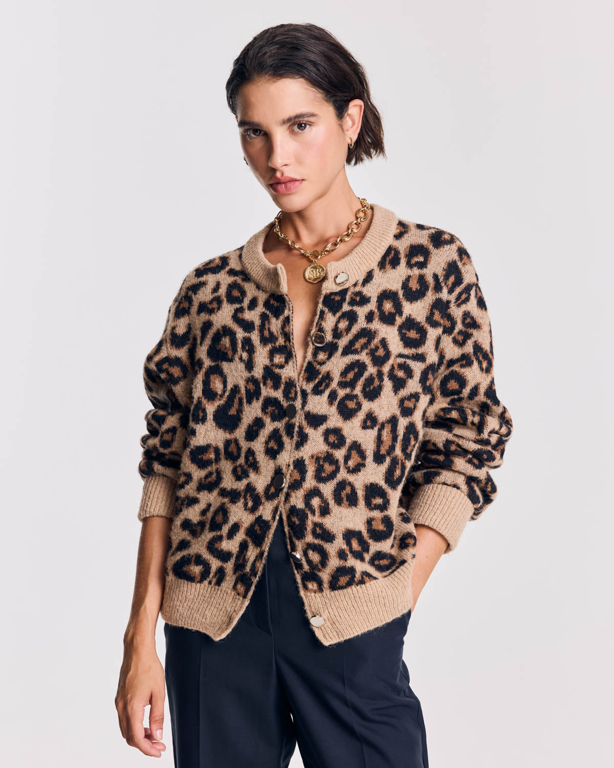 Cardigan Idole léopard
