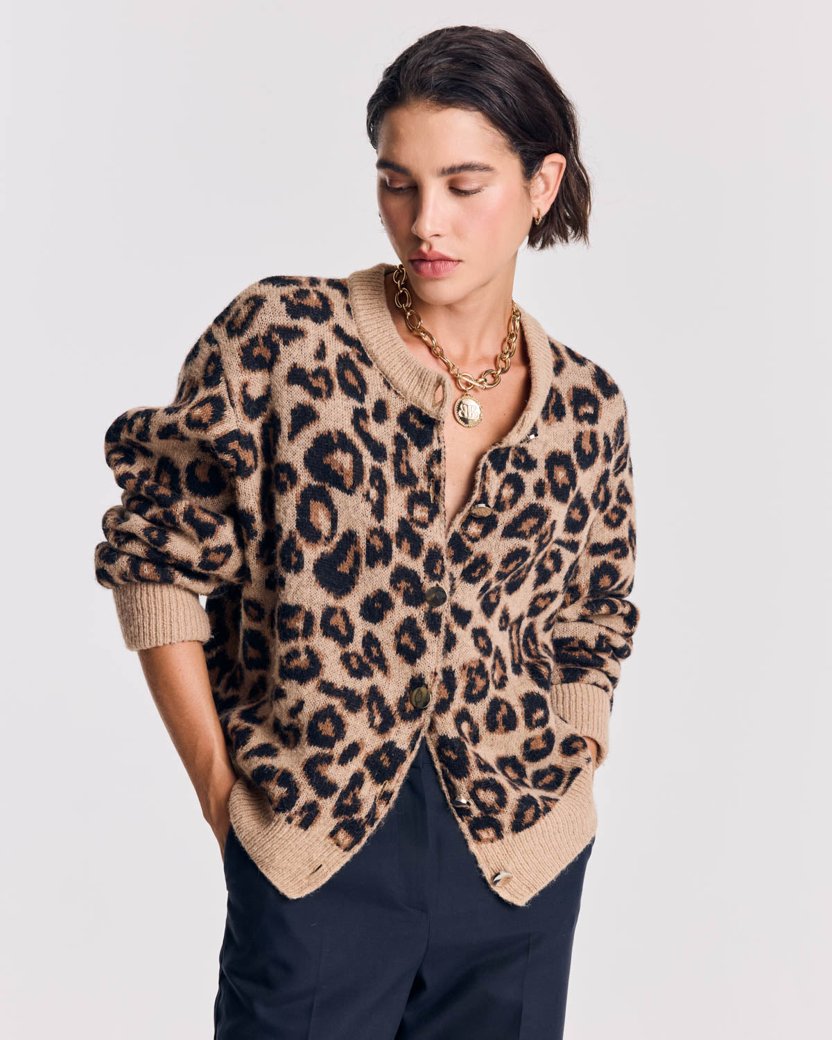 Cardigan Idole léopard