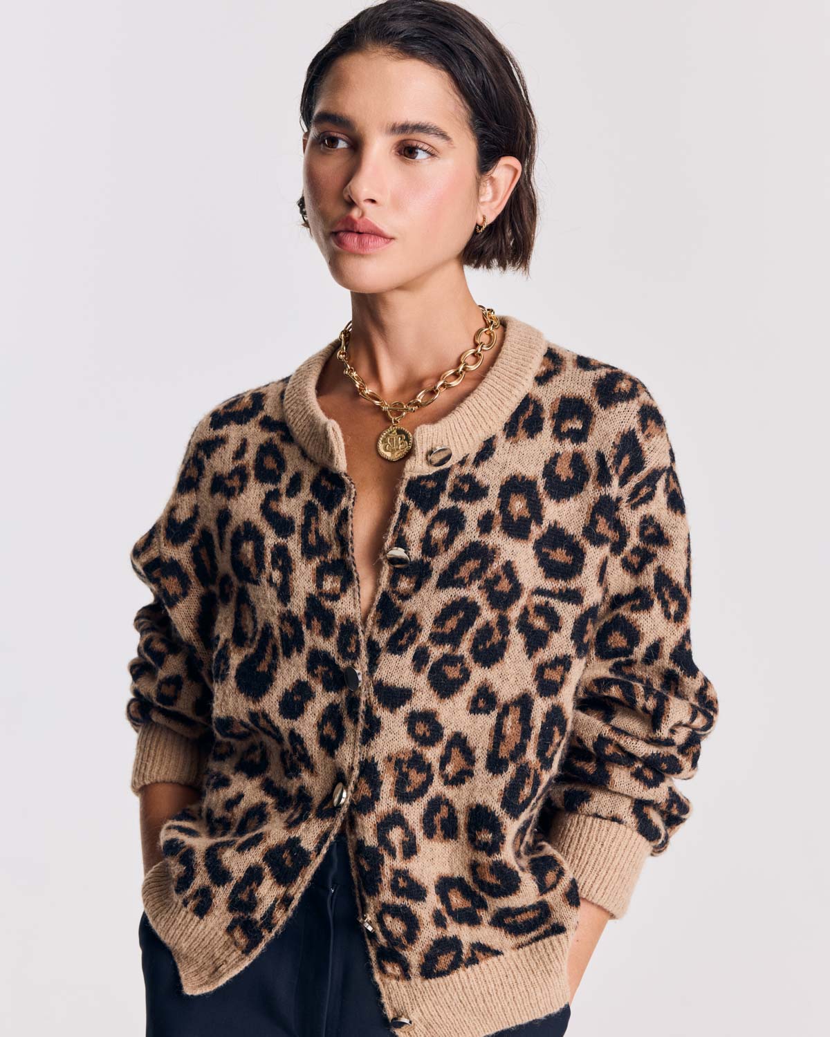 Cardigan Idole léopard