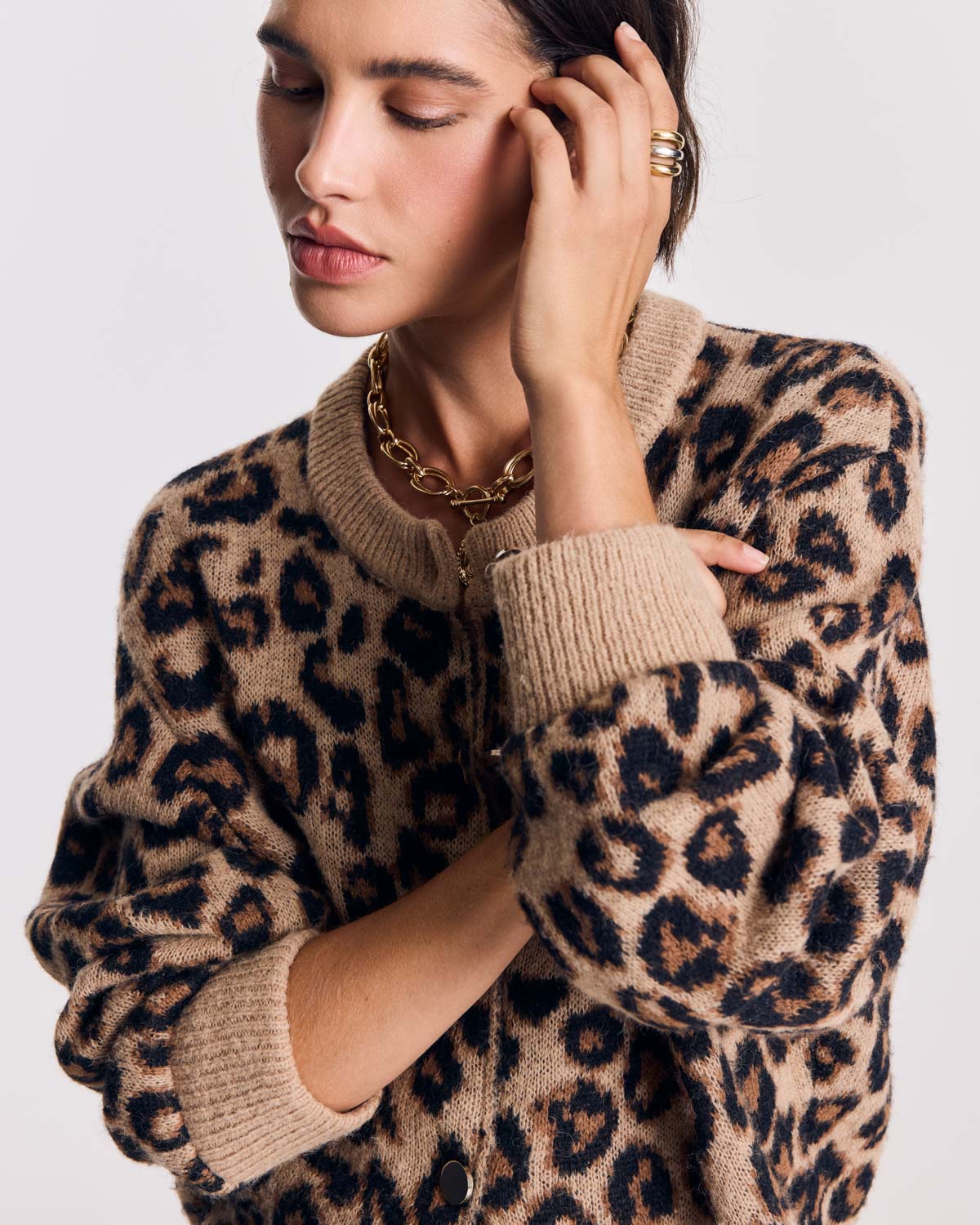 Cardigan Idole léopard