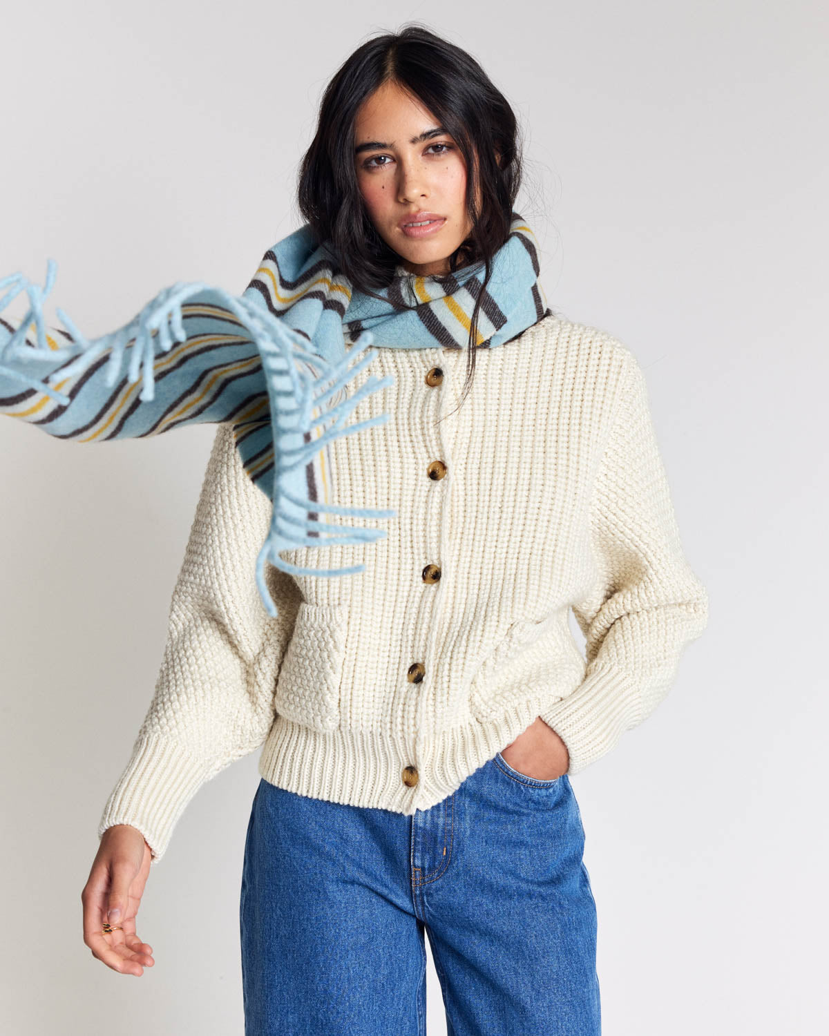 Cardigan Marcel écru