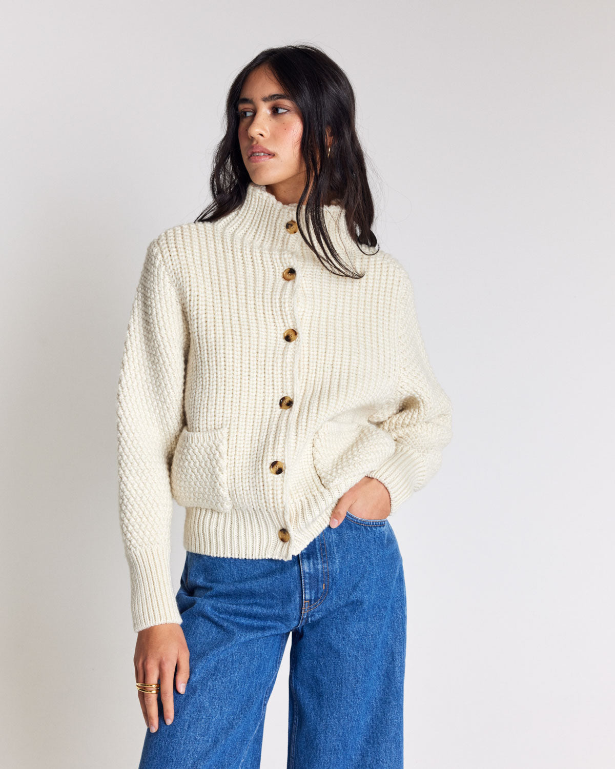 Cardigan Marcel écru