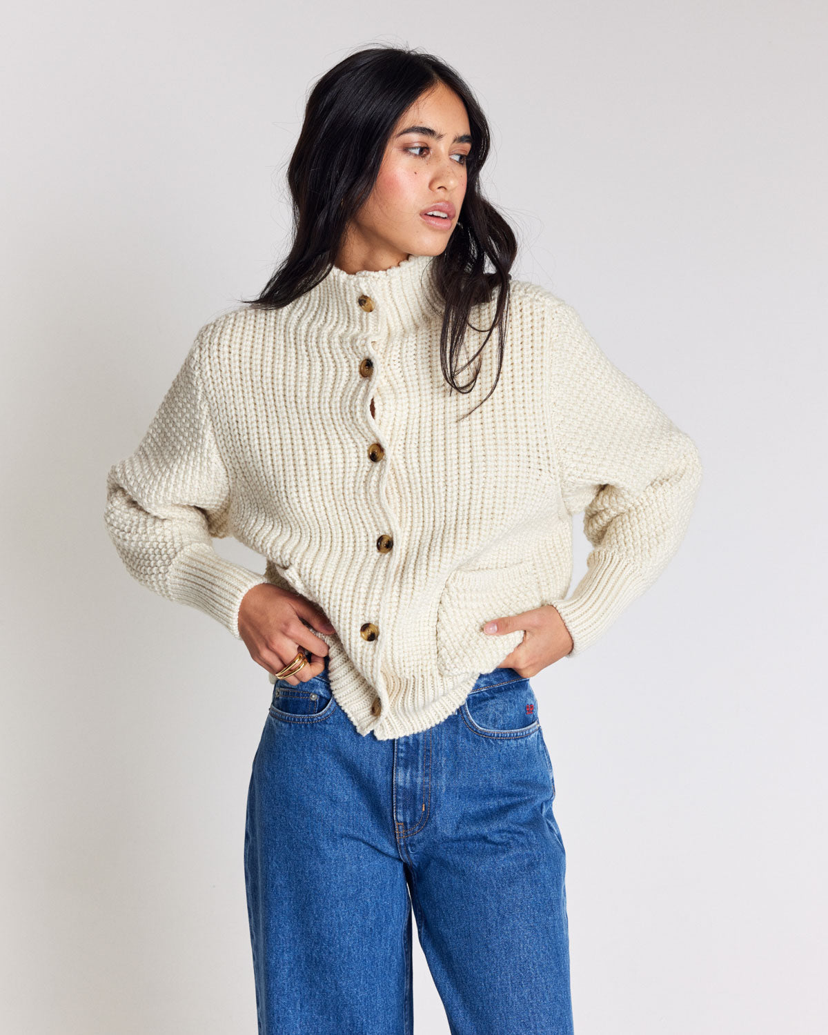 Cardigan Marcel écru