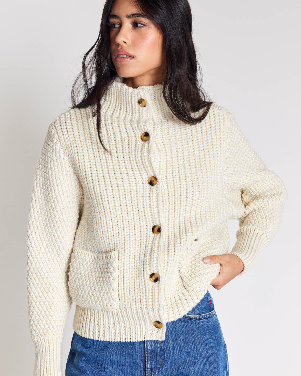Cardigan Marcel écru