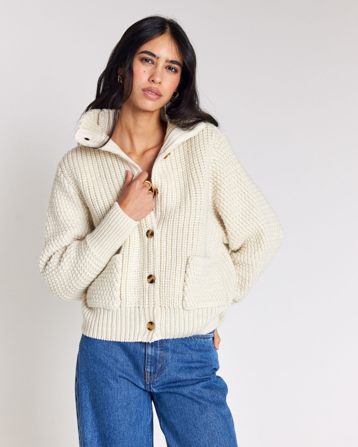 Cardigan Marcel écru