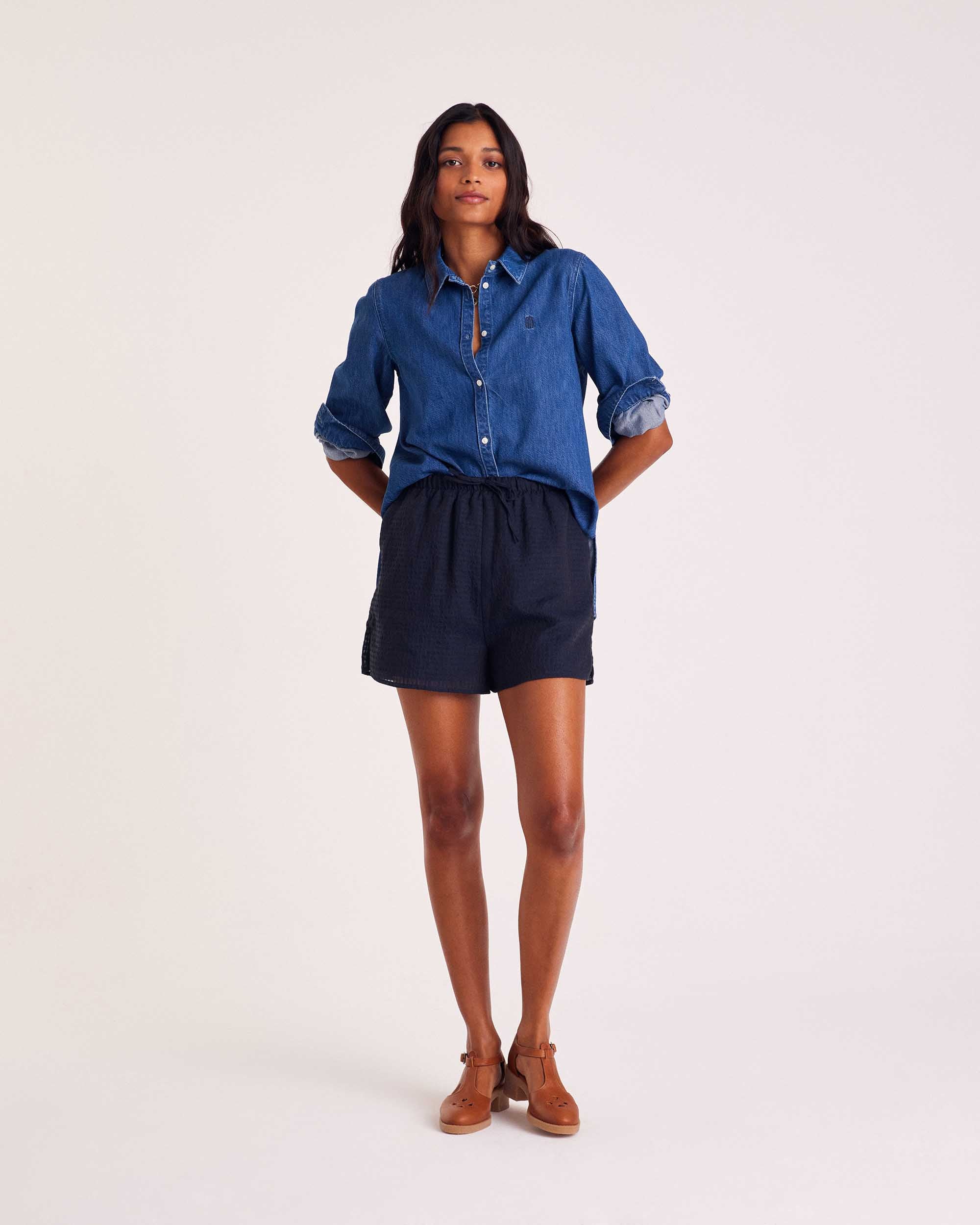 Chemise Liseron bleu outremer