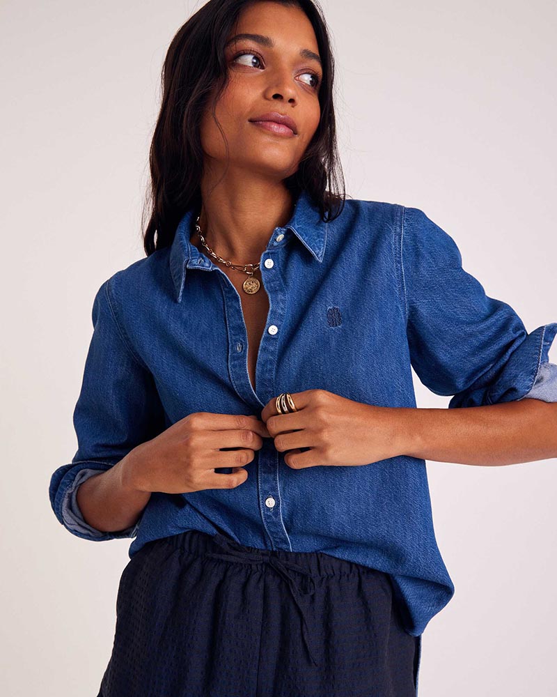 Chemise Liseron bleu outremer