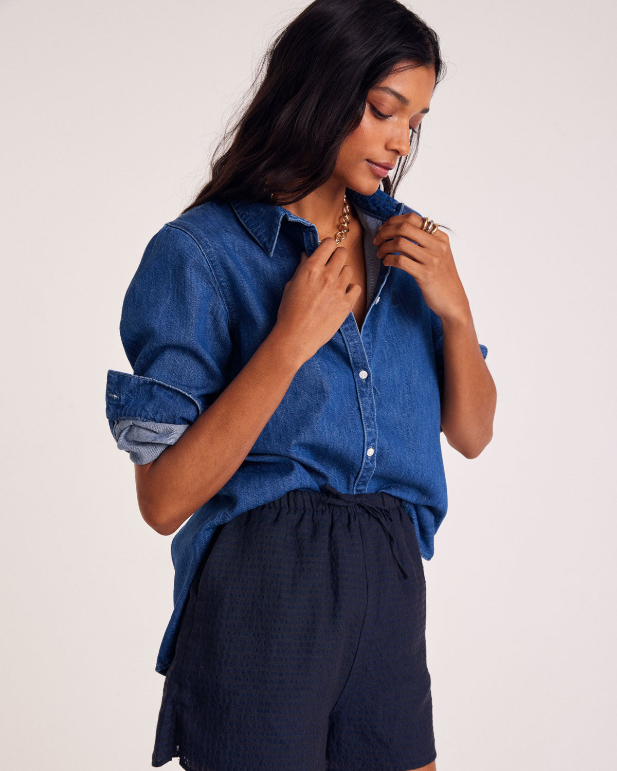 Chemise Liseron bleu outremer