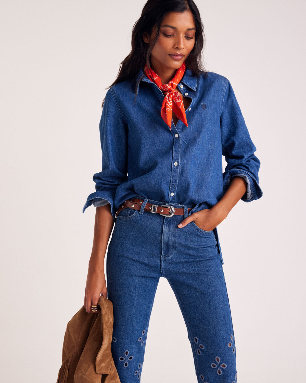 Chemise Liseron bleu outremer
