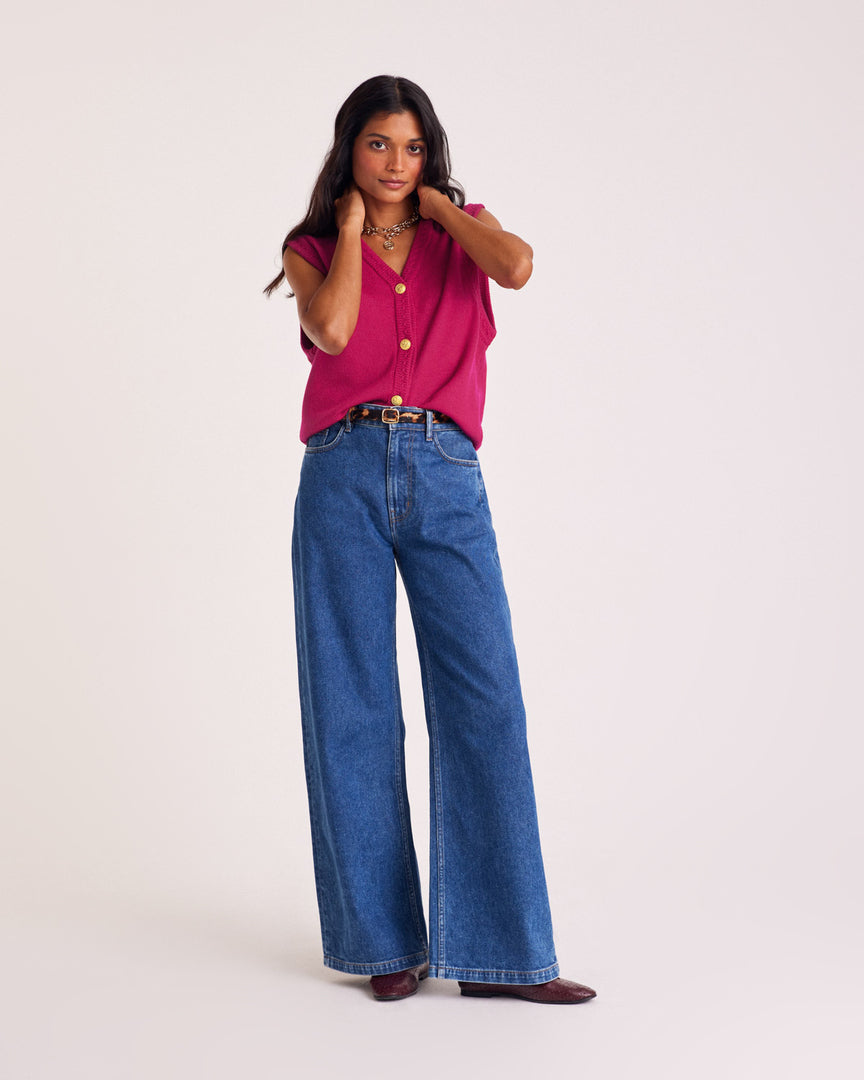 Gilet Constant rose framboise