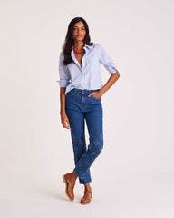 Chemise Ulysse rayures bleu et blanc