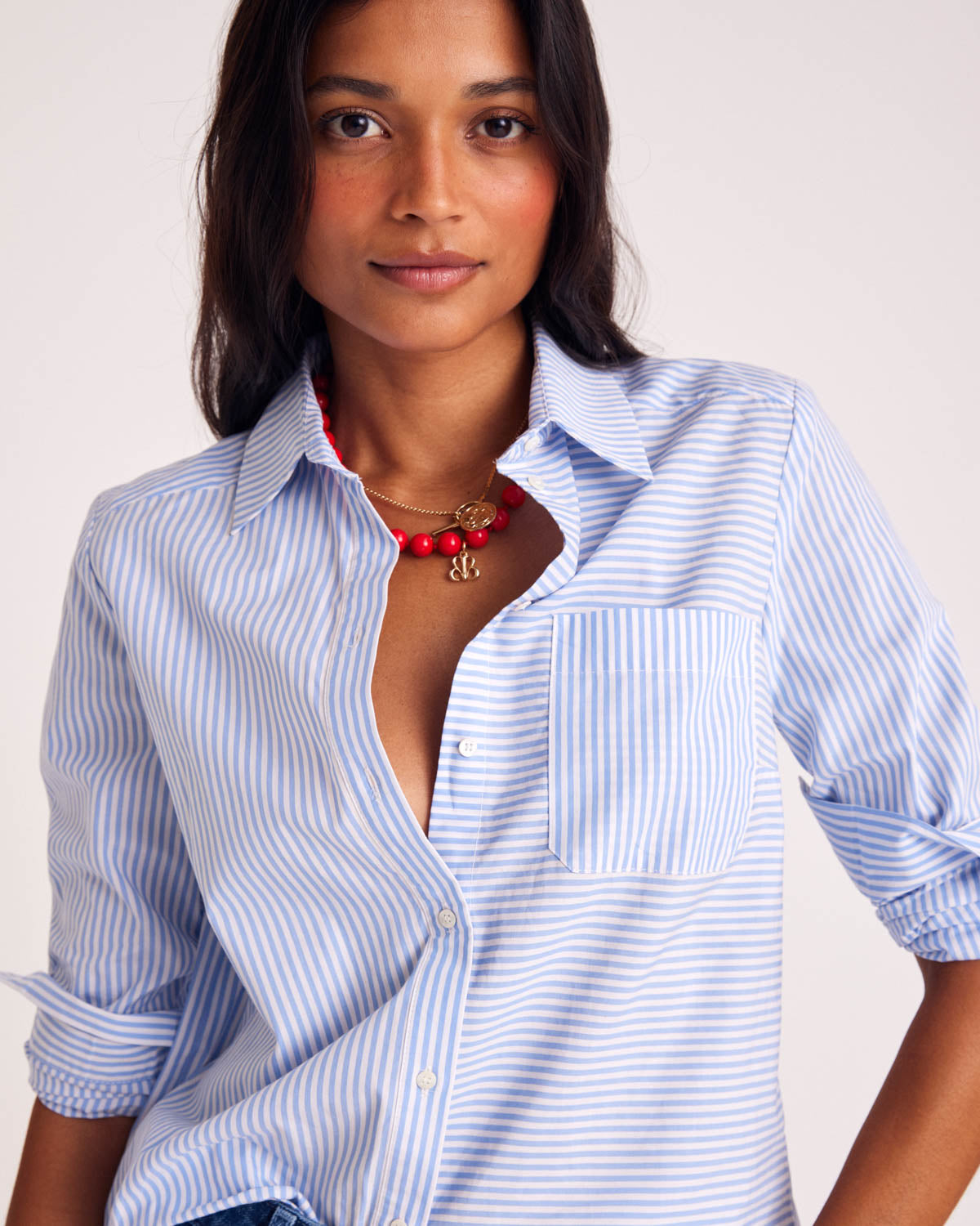 Chemise Ulysse rayures bleu et blanc
