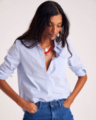 Chemise Ulysse rayures bleu et blanc