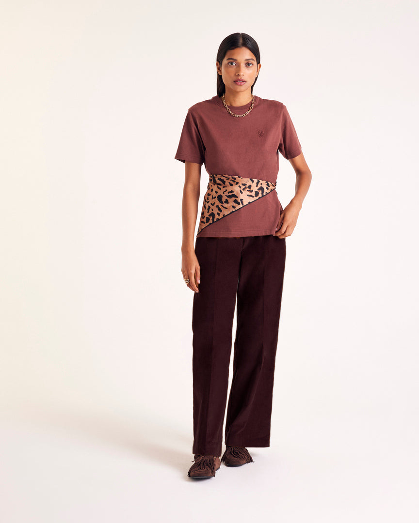 Pantalon Siméon velours chocolat