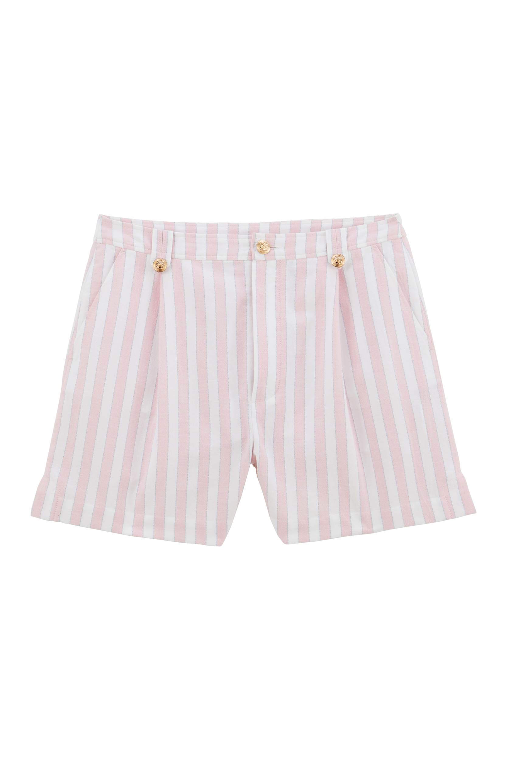 Short Simon rayures rose et blanc