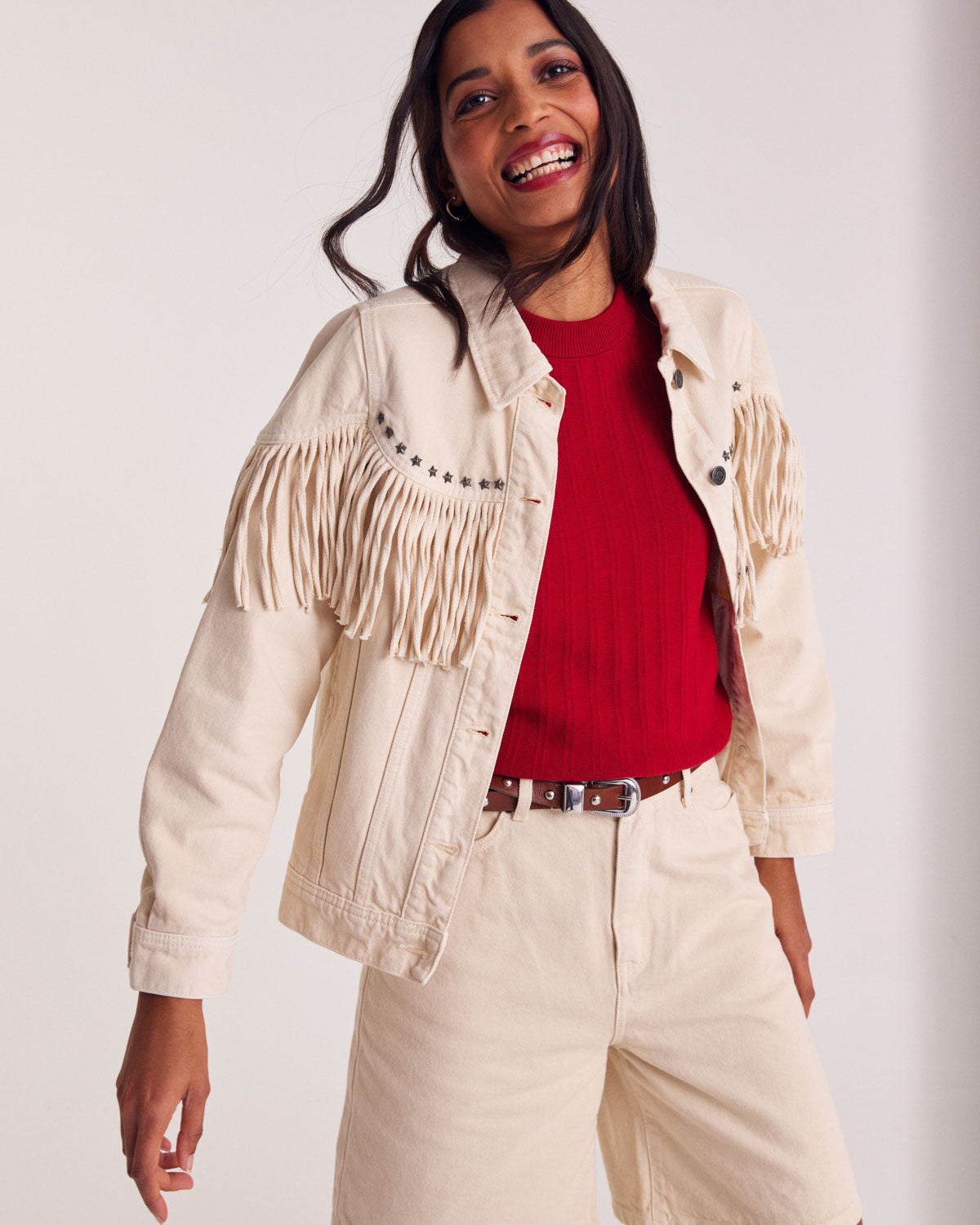 Ceinture Cameron clouté camel
