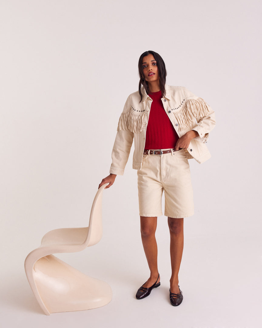 Ceinture Cameron clouté camel