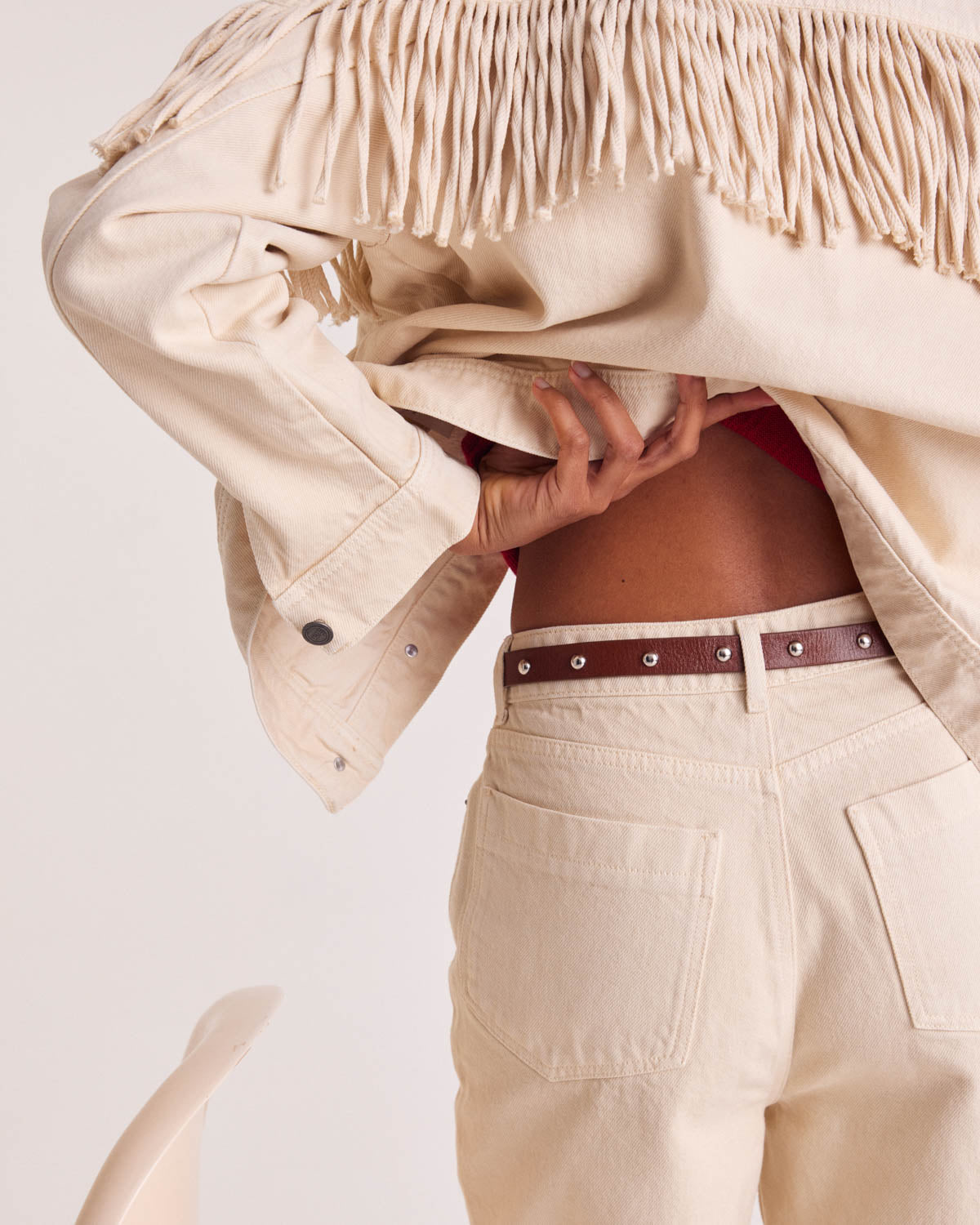 Ceinture Cameron clouté camel