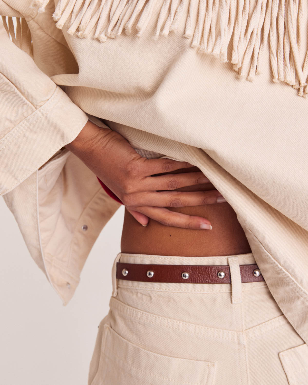 Ceinture Cameron clouté camel