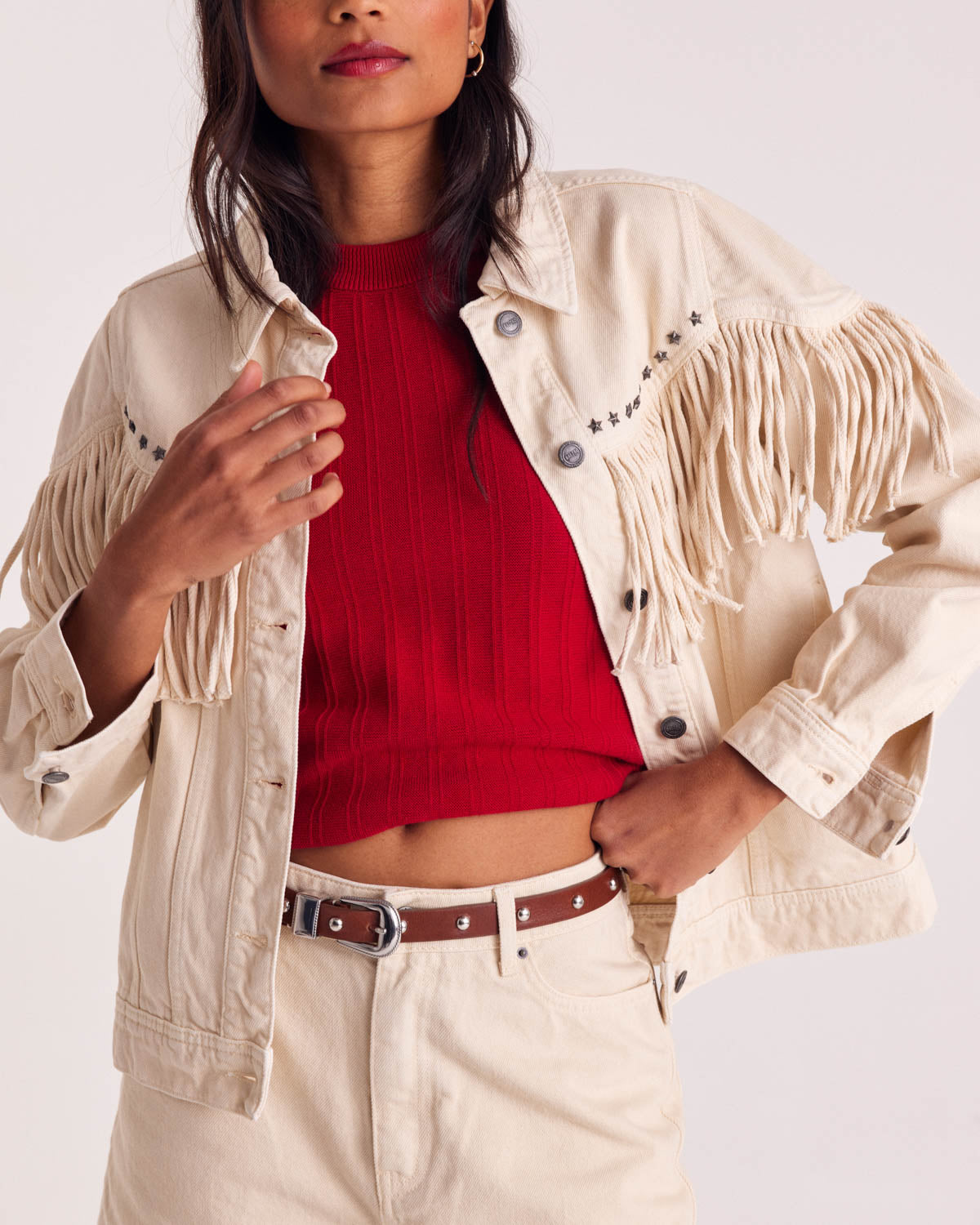 Ceinture Cameron clouté camel