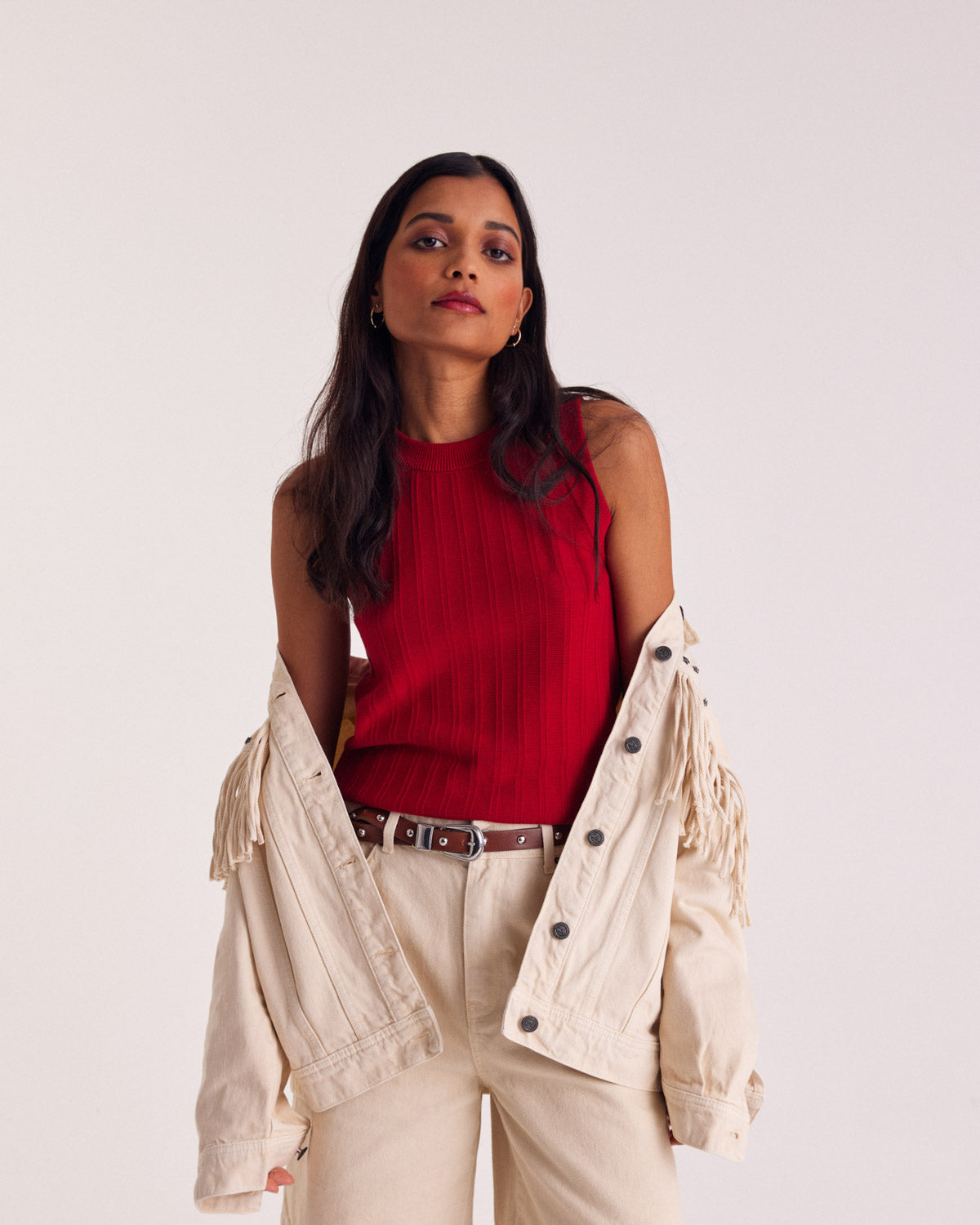Ceinture Cameron clouté camel