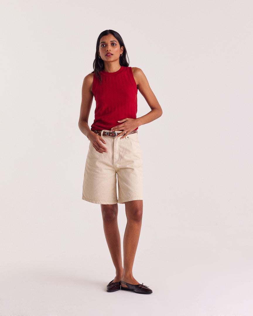 Ceinture Cameron clouté camel