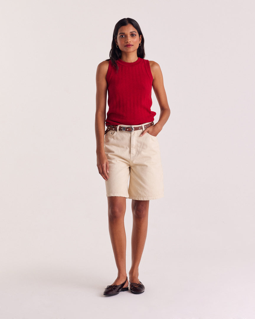 Ceinture Cameron clouté camel