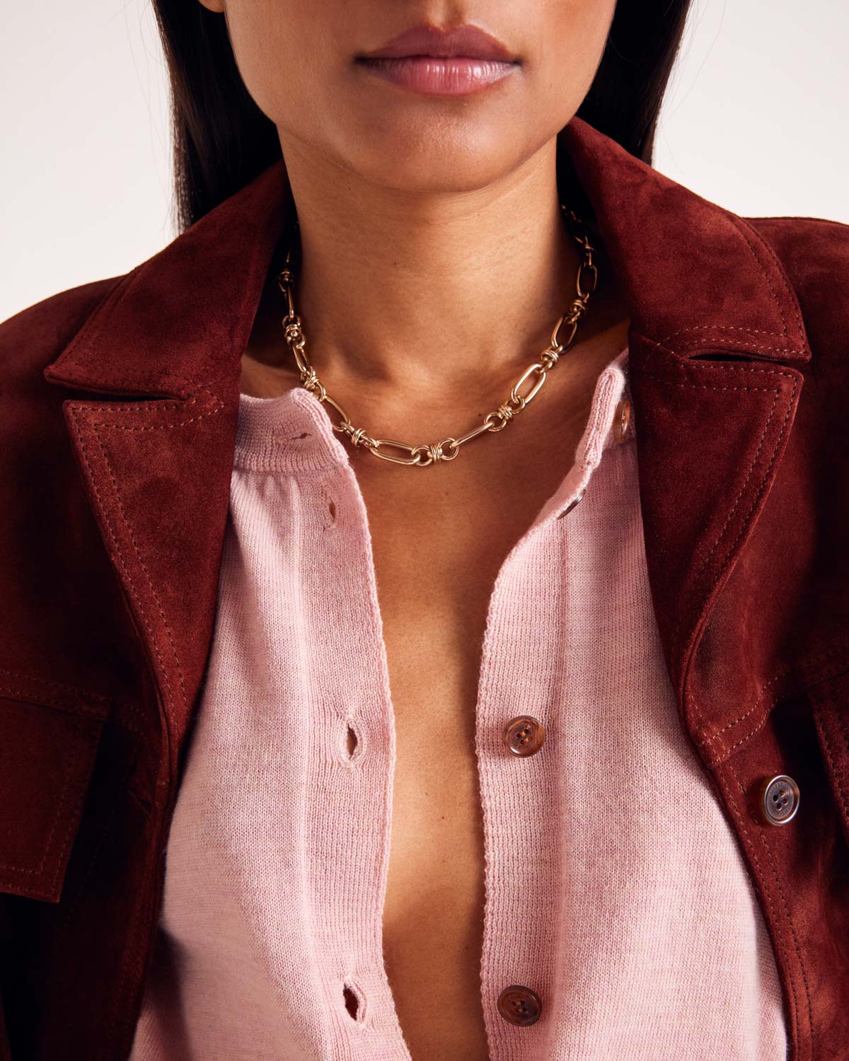 Cardigan Rosalie rose