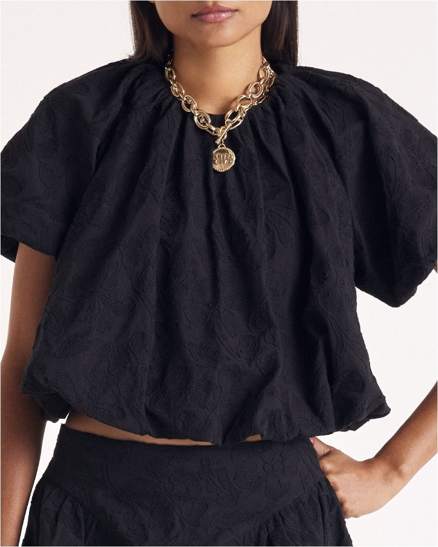 Blouse Isaure broderie noir