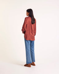 Chemise Léonor jacquard noisette