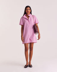 Combinaison Safran rayures rose et rouge