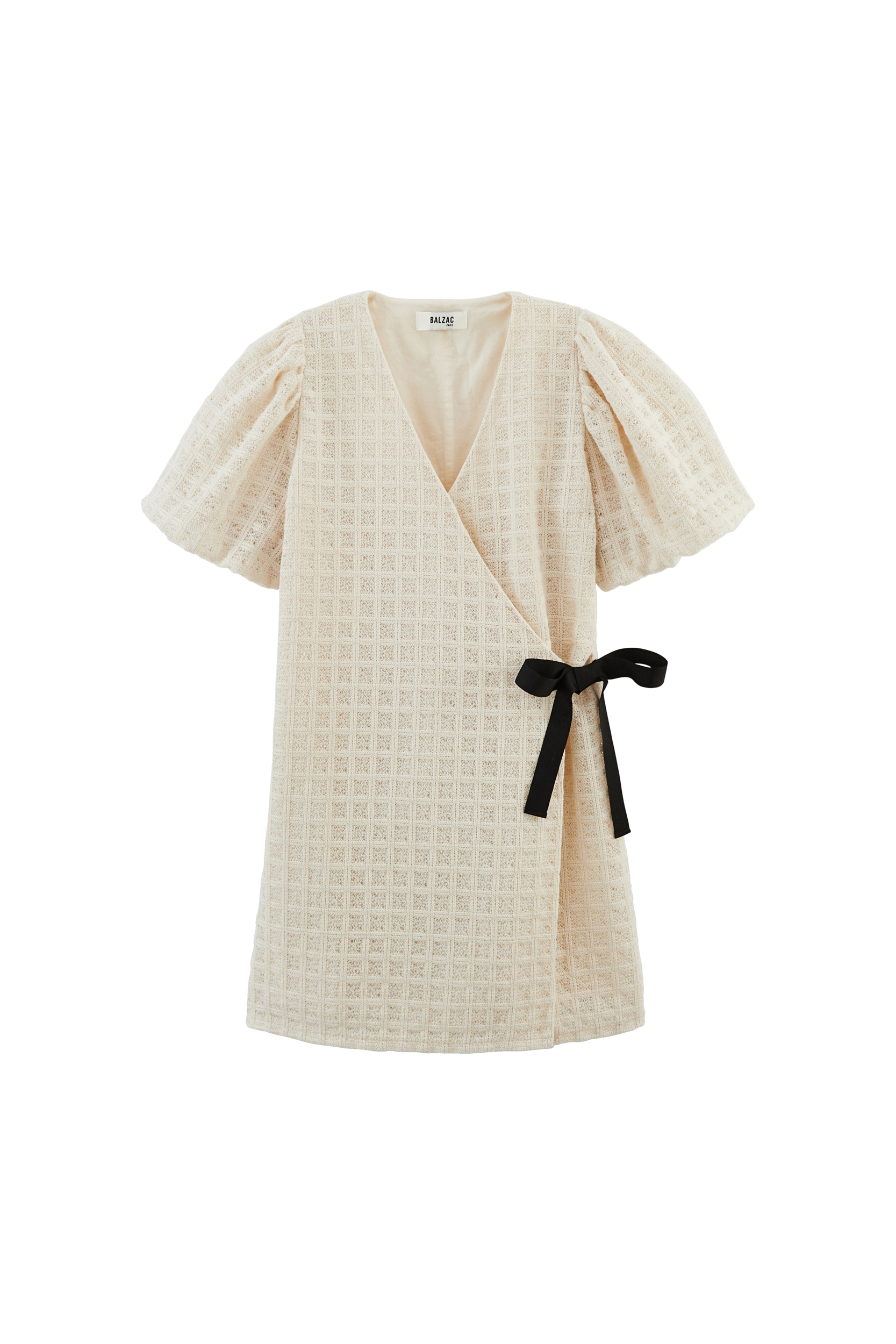 Robe Tosca guipure carreaux écru